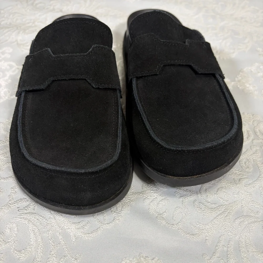 Project Cloud Black Suede Slip On Clogs Size 7.5 - Picture 8 of 13